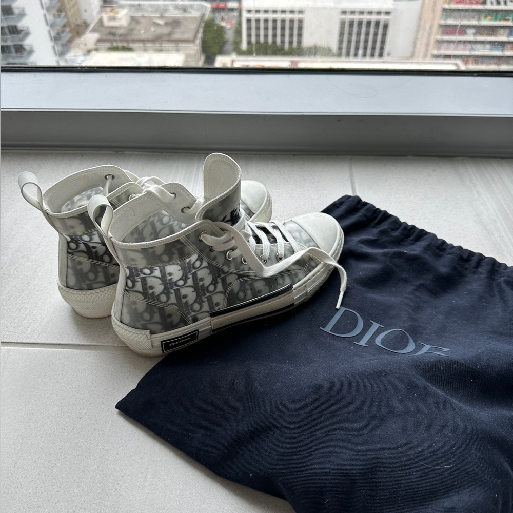 Dior B23 High-Top Sneaker | White and Black | Size 38IT